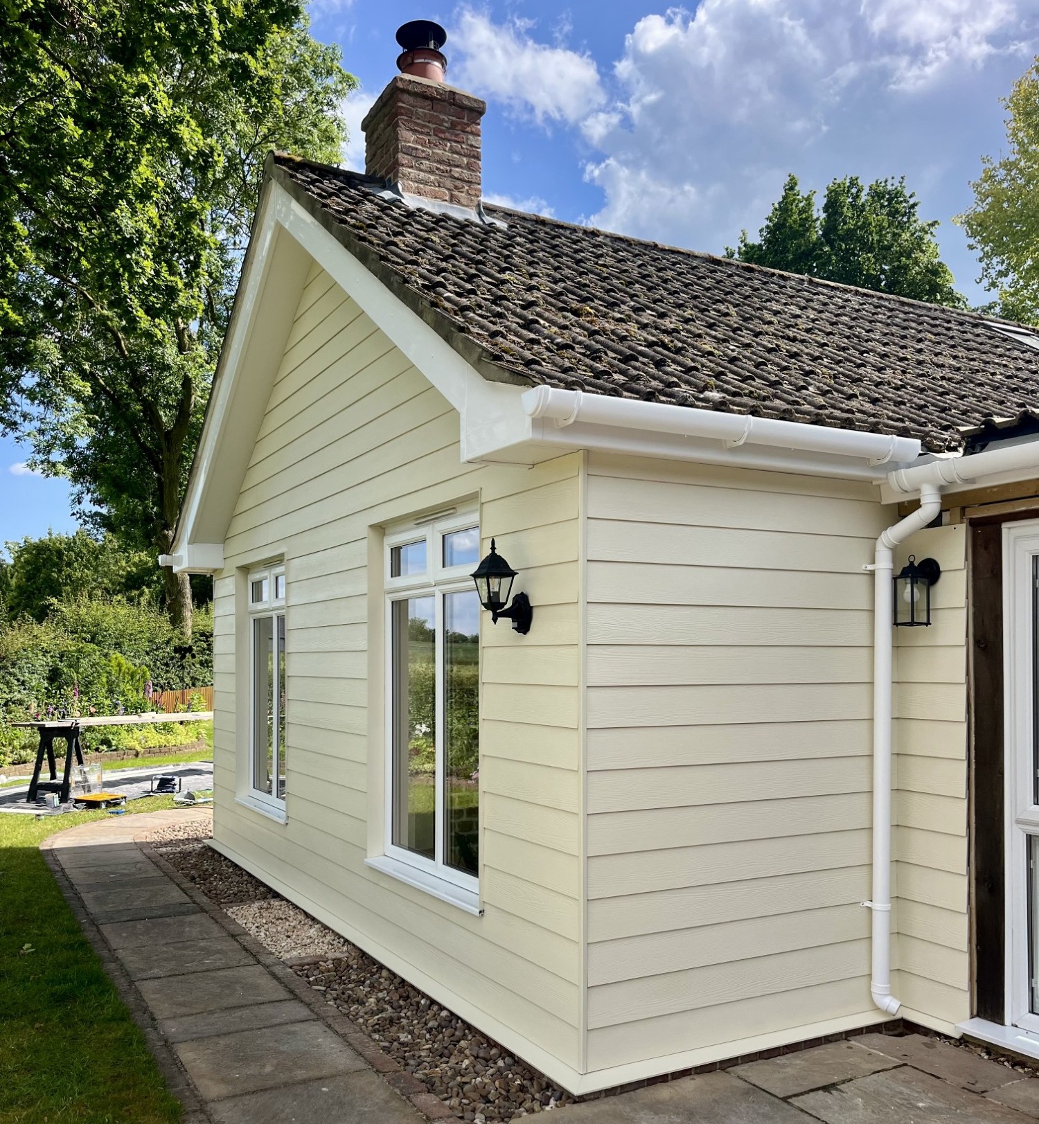 new cladding and guttering